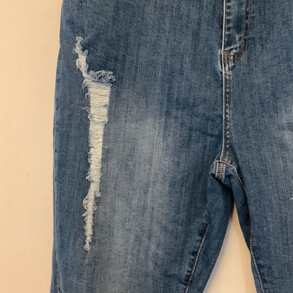 American Bazi high rise skinny distressed jeans Size 2X NWT - Picture 3 of 12